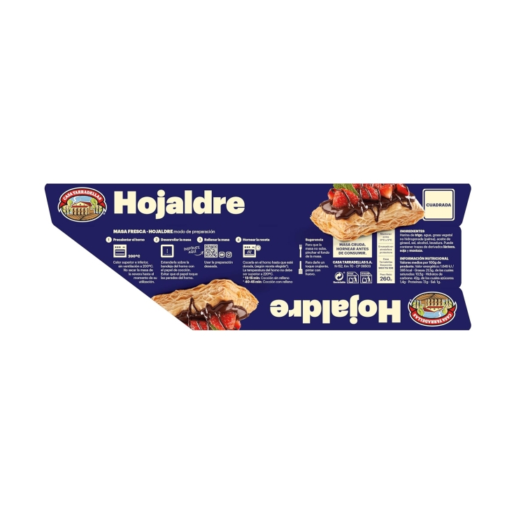 masa hojaldre, 260g
