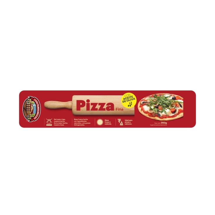 masa para pizza fina, 260g