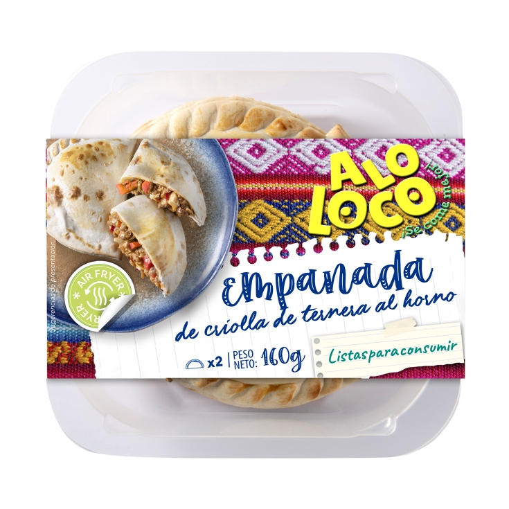 empanada de criolla de ternera al horno, 160g