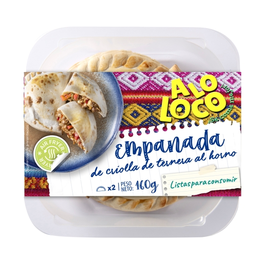 empanada de criolla de ternera al horno, 160g