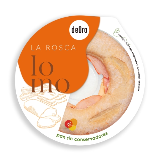 rosca de pan rústica c/lomo bacon queso, 480g