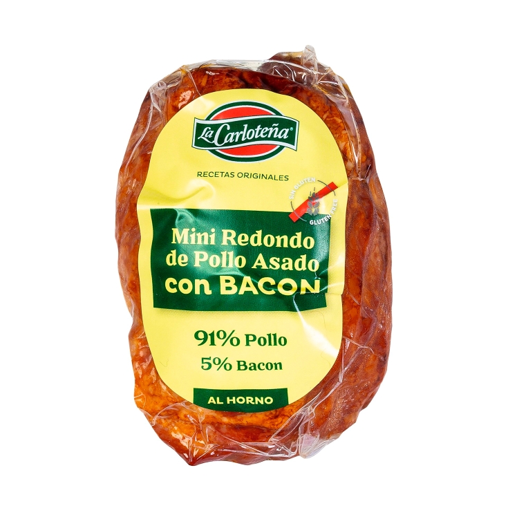 mini redondo pollo asado con bacon, 250g