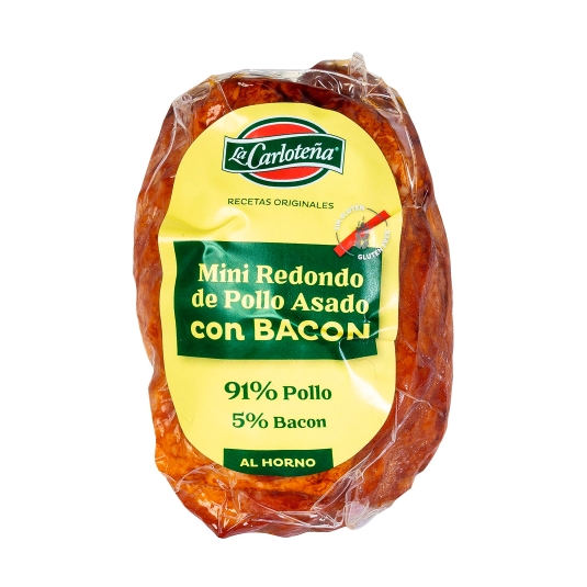 mini redondo pollo asado con bacon, 250g