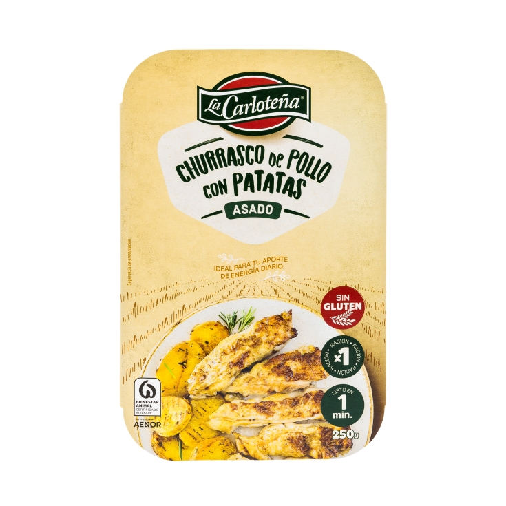 churrasco de pollo asado c/patatas, 250g