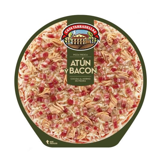 pizza atún y bacon, 405g