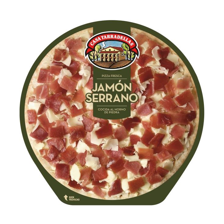 pizza jamón serrano, 390g