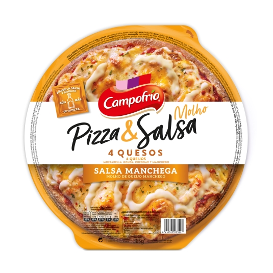 pizza 5 quesos c/salsa queso semicurado, 360g