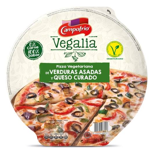 pizza verduras asadas y queso curado, 360g