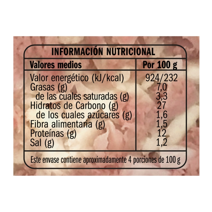 pizza atún y bacón, 400g