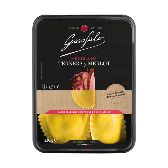 mezzelune ternera y merlot, 230g