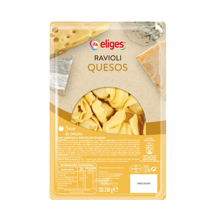 ravioli de quesos, 250g