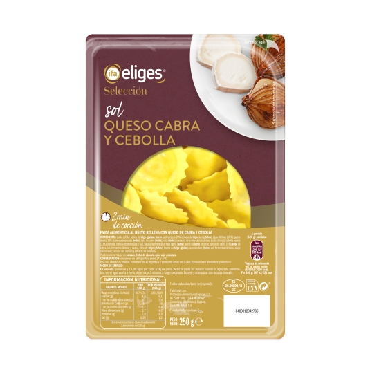 sol queso de cabra y cebolla, 250g