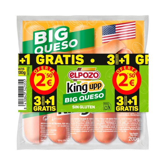 salchichas big queso, pk-3