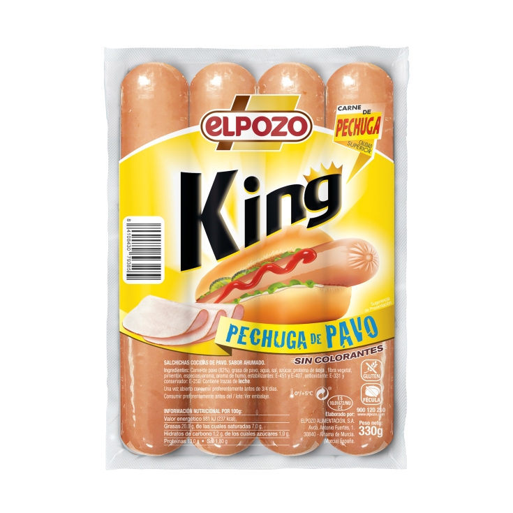 salchichas maxi pavo, 330g