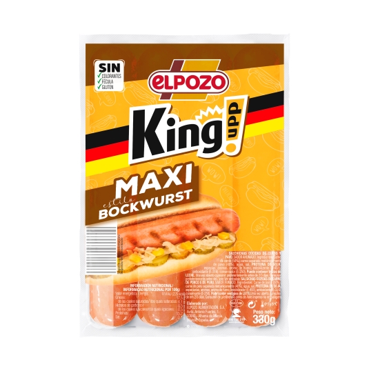 salchichas king maxi bockwurst, 330g