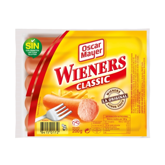 salchichas wieners clasicc, 200g