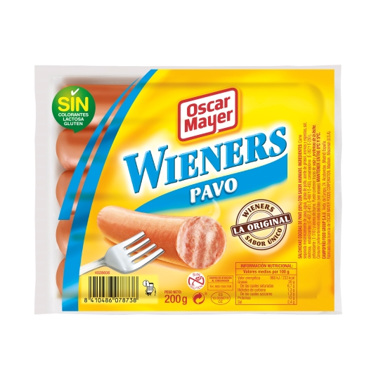 salchichas todo ave pavo, 200g