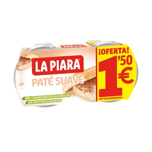 paté suave hígado cerdo lata 75g, pk-2