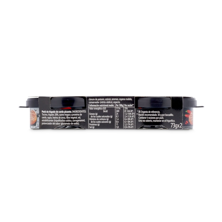 paté hígado cerdo picante lata 73g, pk-2