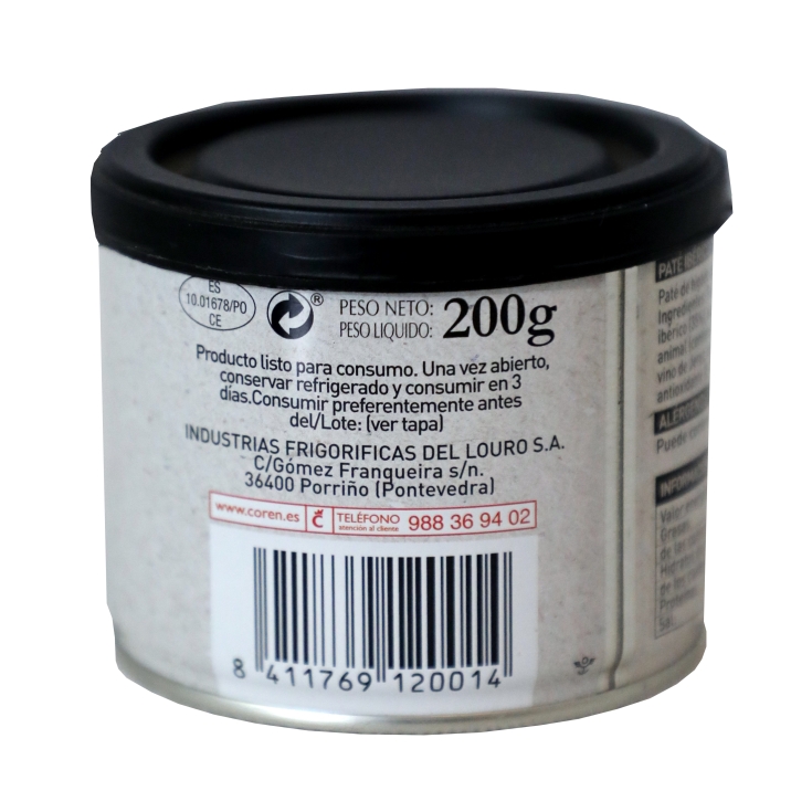 paté hígado cerdo ibérico, 200grs.