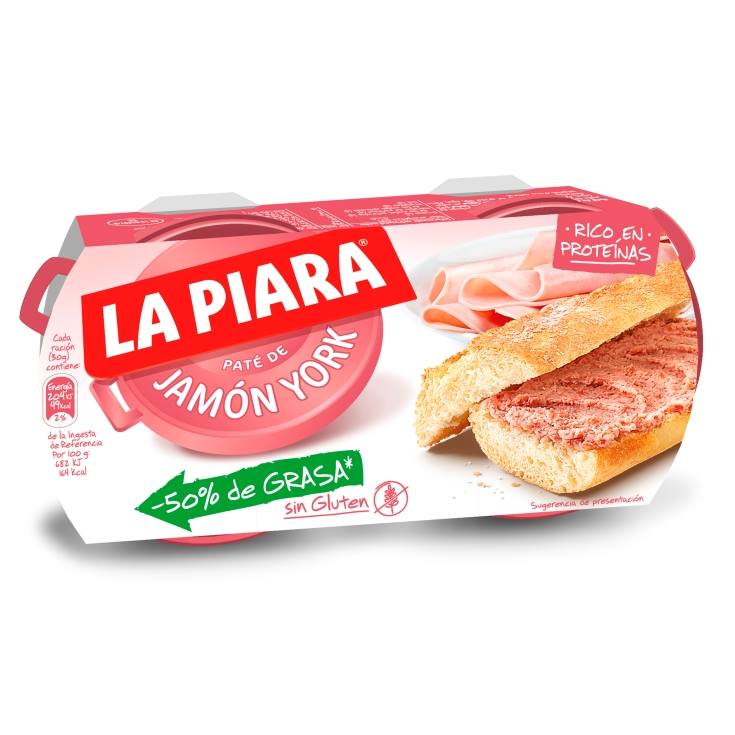 paté jamón york lata 77g, pack-2