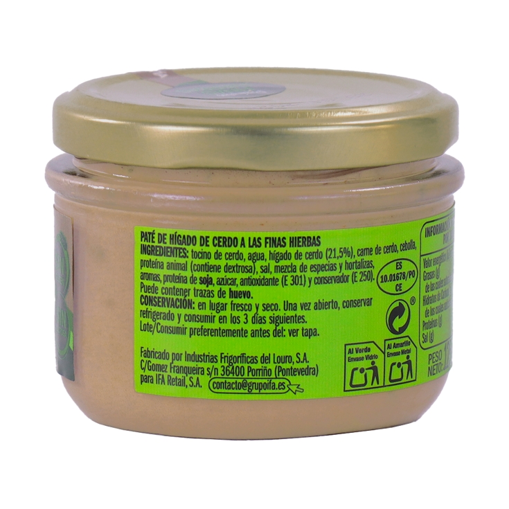 paté a las finas hierbas, 125g