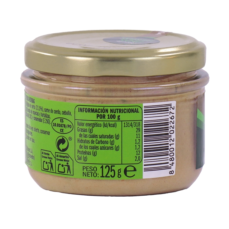 paté a las finas hierbas, 125g