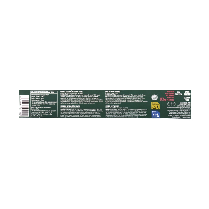 crema jamón york 23g iberitos, pk-4