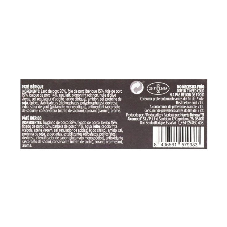 paté ibérico lata 80g, pk-3