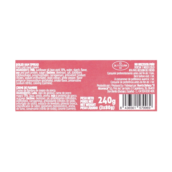 crema jamón york 80g, pk-3