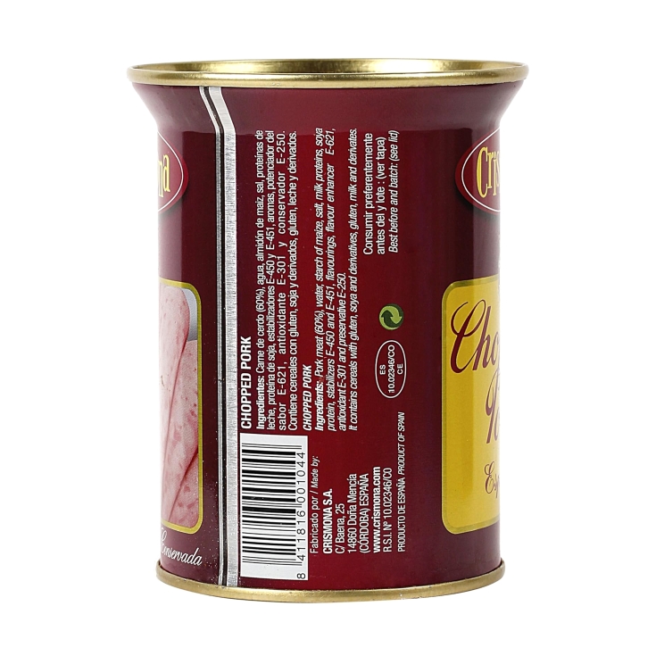 chopped pork, lata 350 g