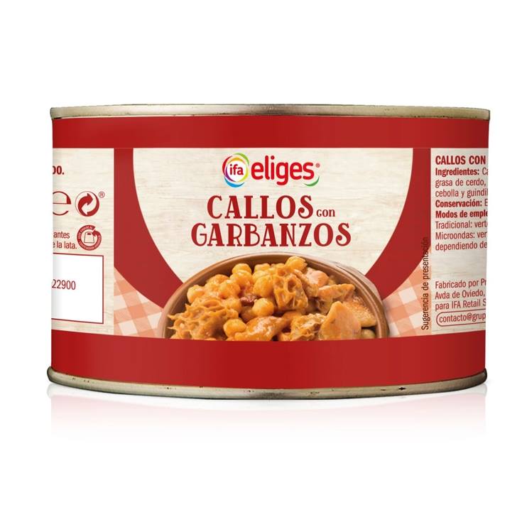 callos con garbanzos, 380g