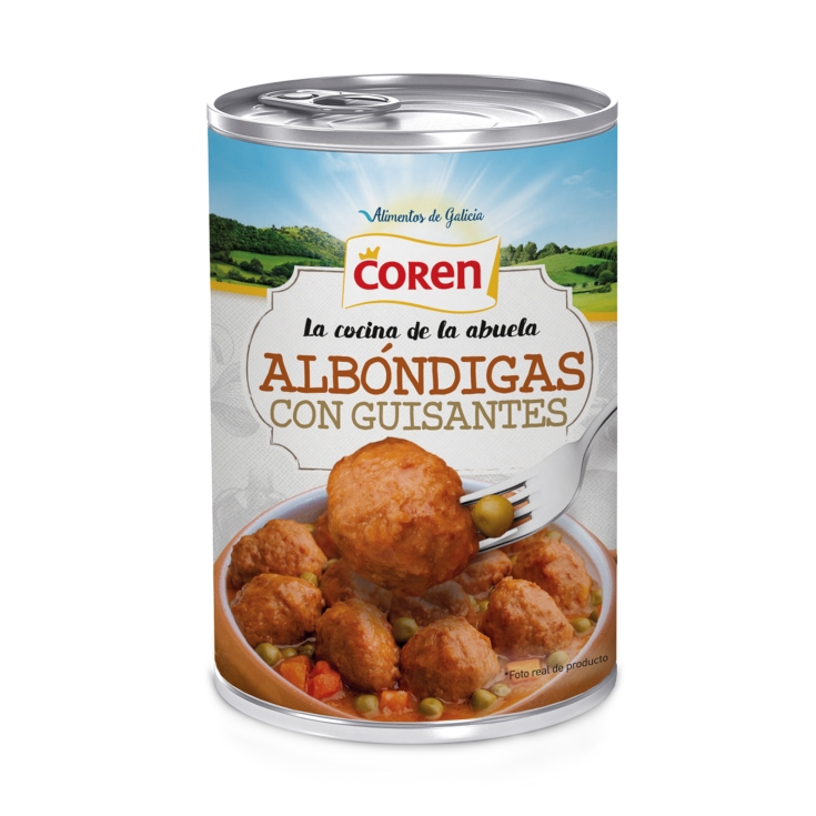 albóndigas con guisantes, 425grs