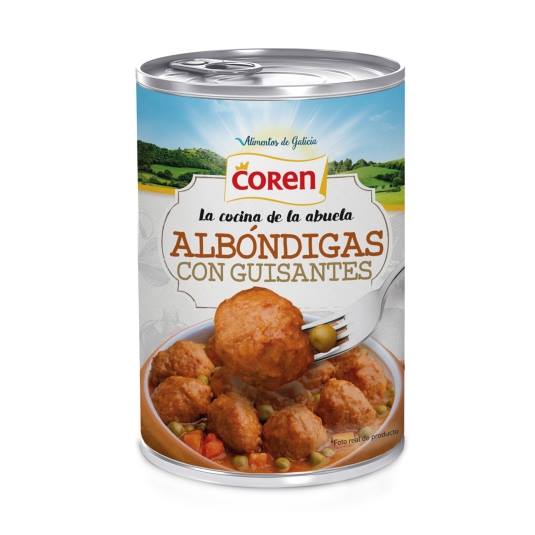 albóndigas con guisantes, 425grs