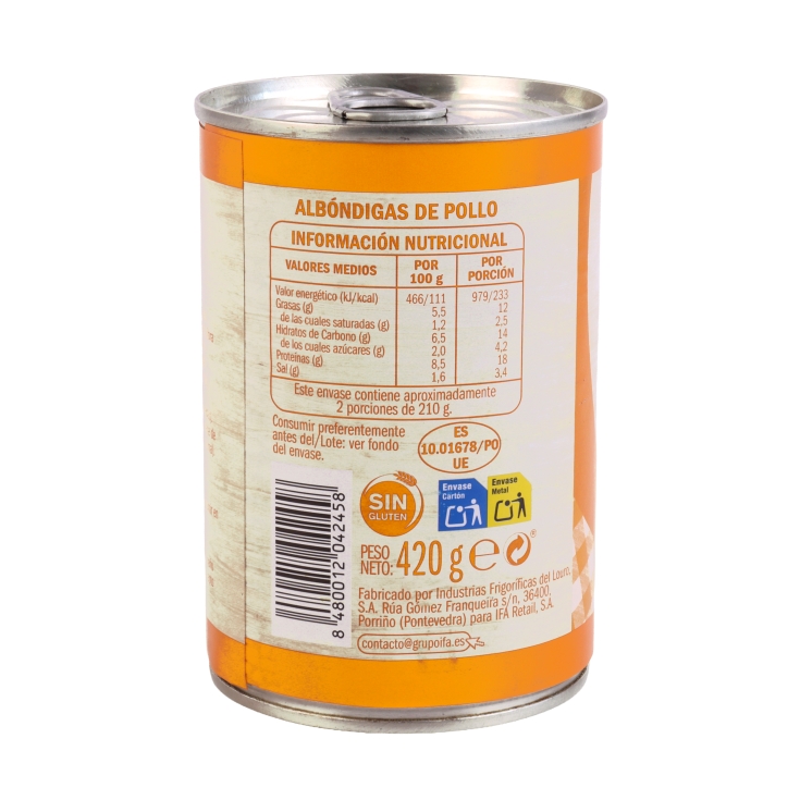 albóndigas de pollo, 420g