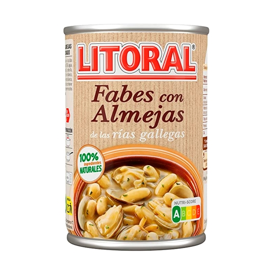 fabes con almejas, 440g