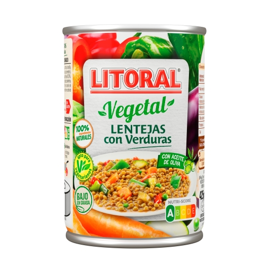 lentejas con verduras, 425g