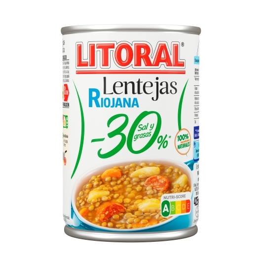 lentejas riojana -30% sal, 425g