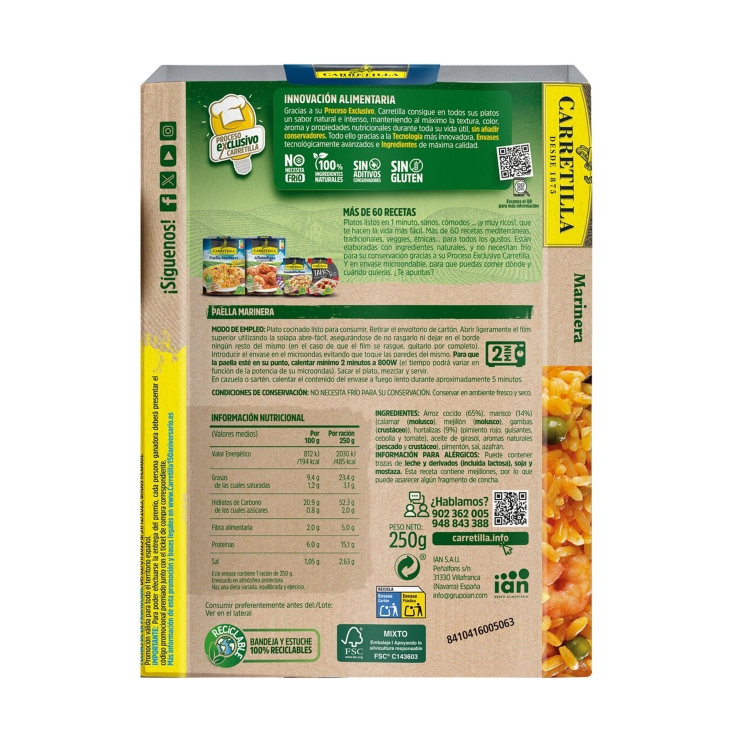 paella marinera, 250g