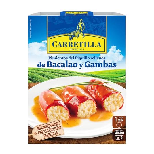 pimiento piquillo relleno bacalao gambas 280g