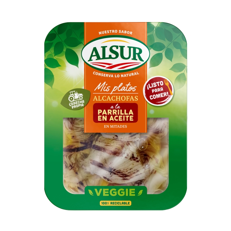 alcachofas a la parrilla en aceite, 190g