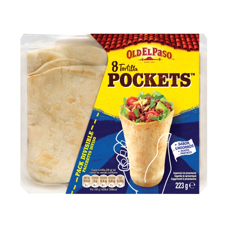 tortilla pockets 8ud, 223g