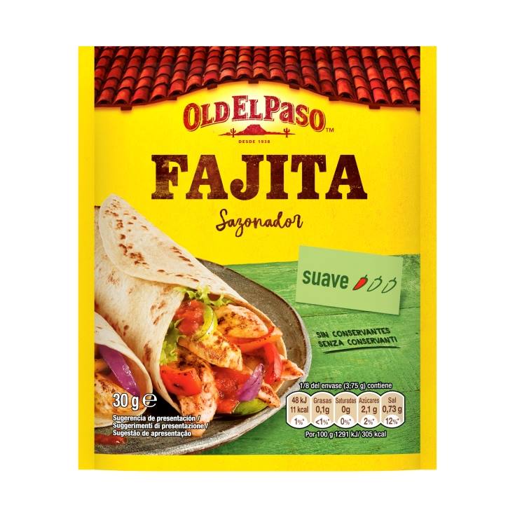 sazonador para fajitas, 30g