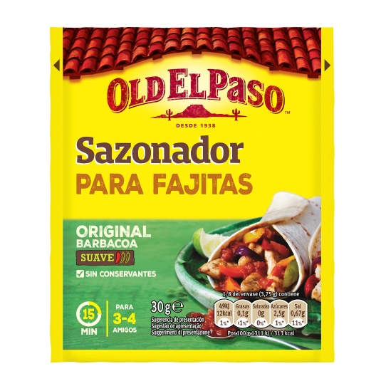 sazonador para fajitas, 30g