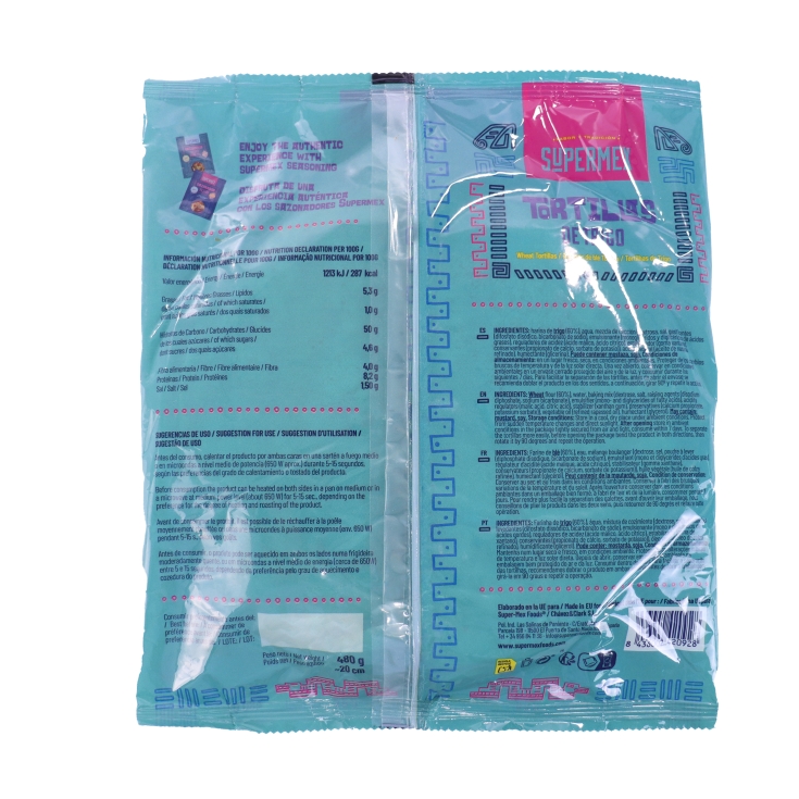 tortilla trigo 20cm, 480g