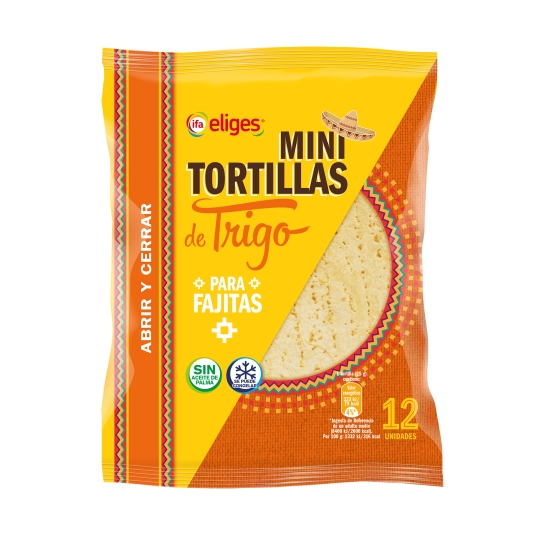 mini tortillas de trigo 12 ud, 300 g