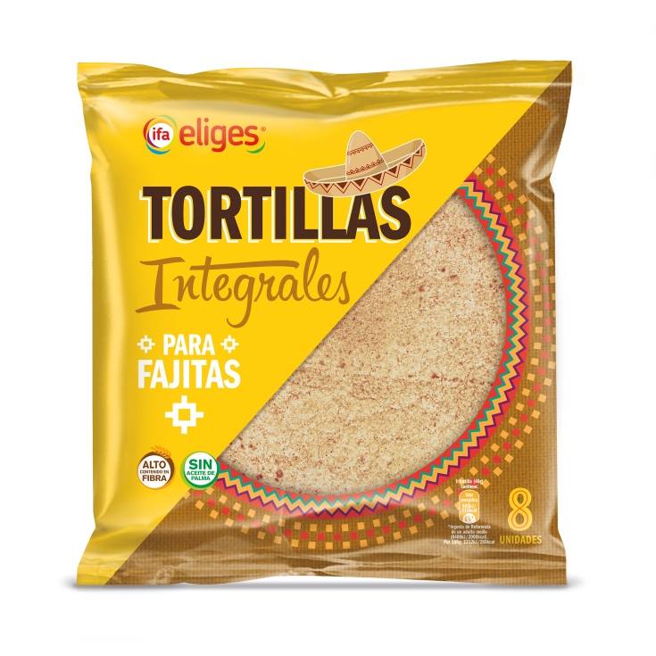 tortillas integrales 8 unidades, 320g