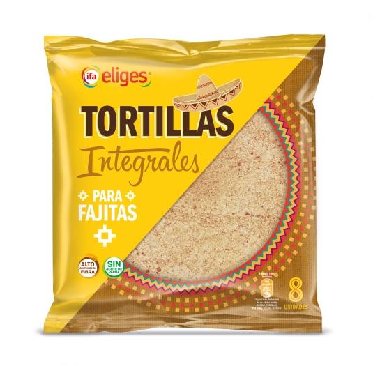 tortillas integrales 8 unidades, 320g