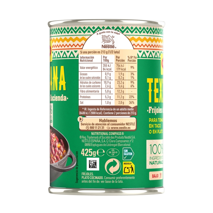 frijoles de la hacienda texicana, 425g