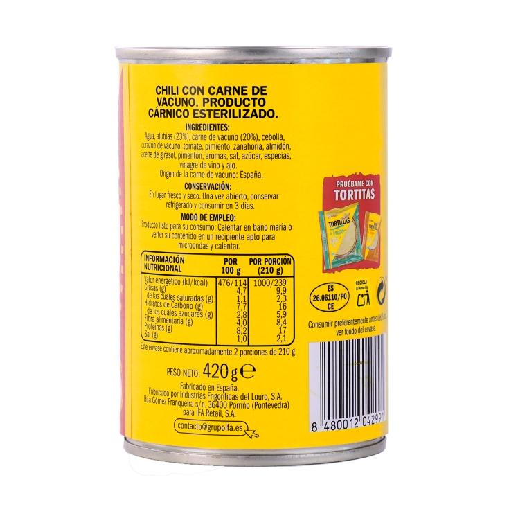 chili con carne, 420g